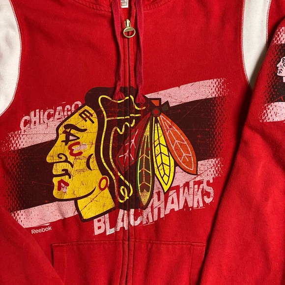 Reebok Chicago Blackhawks Zip Up Hoodie - Picture 2 of 2